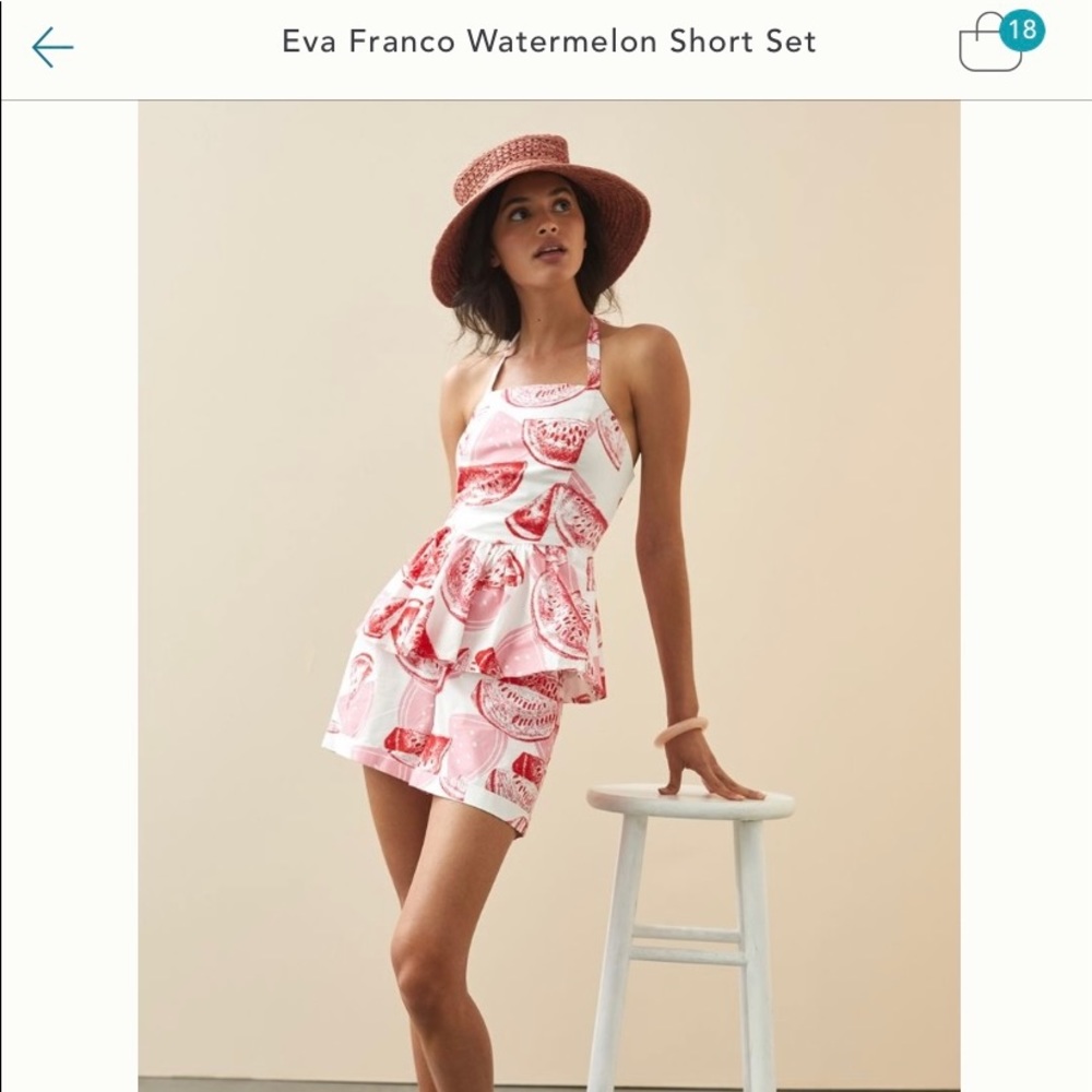 Eva Franco Watermelon Short Set